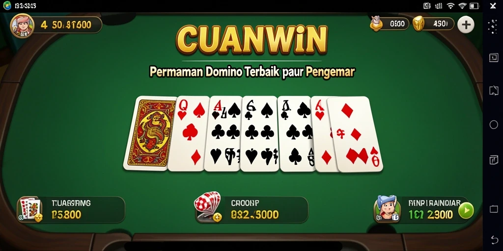 Tampilan gameplay seru CUANWIN dengan domino yang menarik.