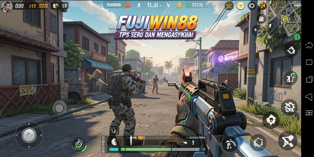 Gameplay seru dan dinamis dari FUJIWIN88 yang menampilkan aksi TPS.