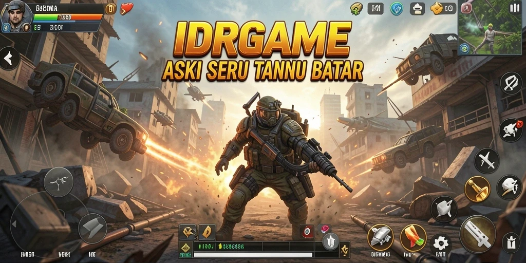 Screenshot utama <strong>IDRGAME</strong> menampilkan aksi seru dalam pertempuran.