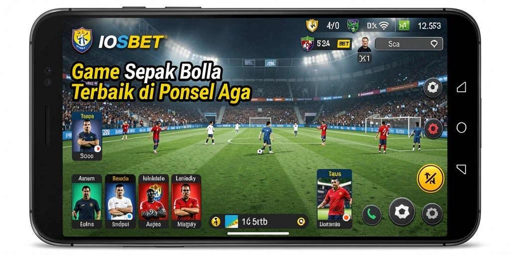 Tampilan gameplay IOSBET menampilkan aksi sepak bola yang spektakuler.