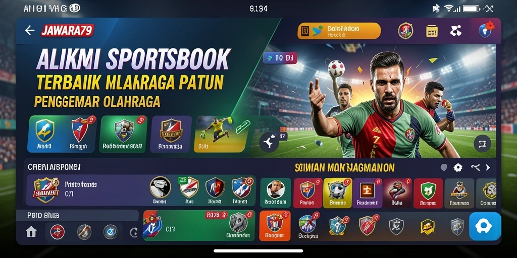 Tampilan gameplay menarik dalam aplikasi Sportsbook JAWARA79