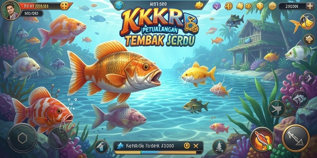 Tangkapan layar KKRP menampilkan gameplay memukau dalam Tembak Ikan.