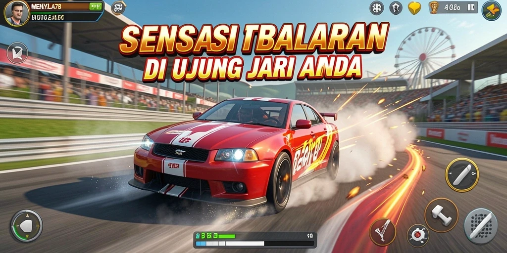 Gameplay seru dari MENYALA78 dalam balapan kecepatan tinggi.