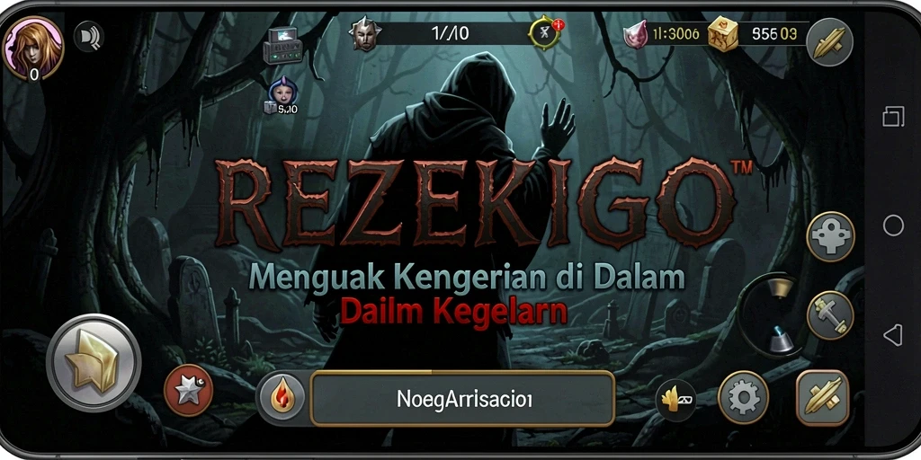 Screenshot REZEKIGO menampilkan suasana mencekam dan gameplay yang menantang.