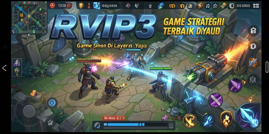 Tampilan gameplay yang menegangkan dan strategis dari RVIP3.