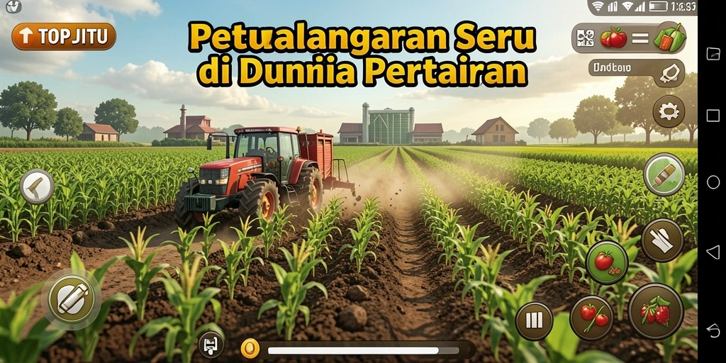 Tampilan gameplay seru di dunia pertanian TOPJITU.