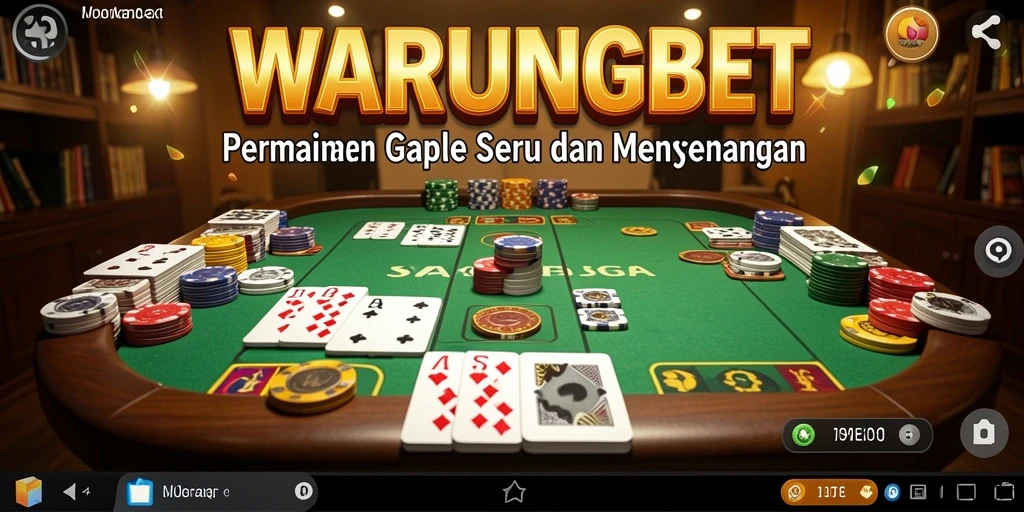 Tampilan gameplay Gaple yang seru di WARUNGBET.