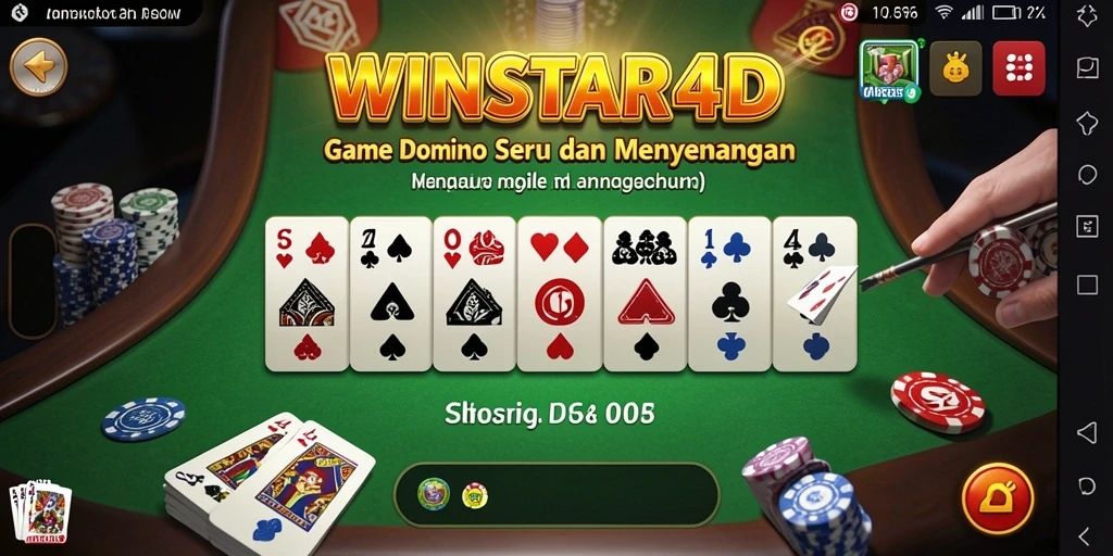 Screenshot gameplay WINSTAR4D menampilkan pengalaman seru domino.